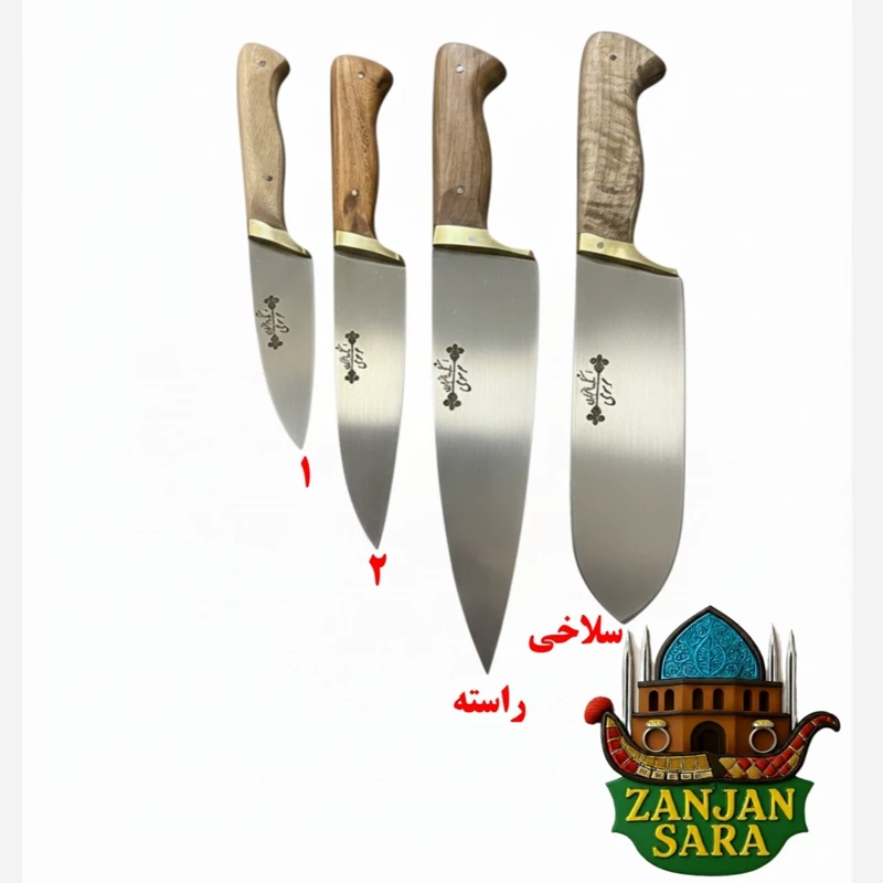 ست آشپزخانه استیل دسته چوبی