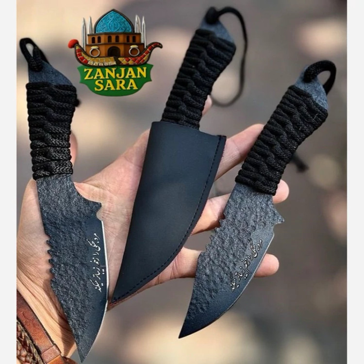 چاقو پوست کن فولاد رنگی دسته بافت متوسط زنجان