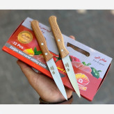 چاقو آشپزی استیل دم دستی دسته چوبی مروارید زنجان
