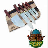 چاقو آشپزی استیل دم دستی دسته پادوک مروارید زنجان