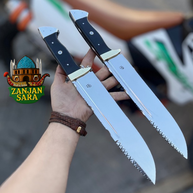 چاقو شکاری فنر سفارشی استاد زمانی زنجان