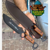 چاقو شکاری فولاد رنگی حلقه دار30 سانتی بنچمید زنجان