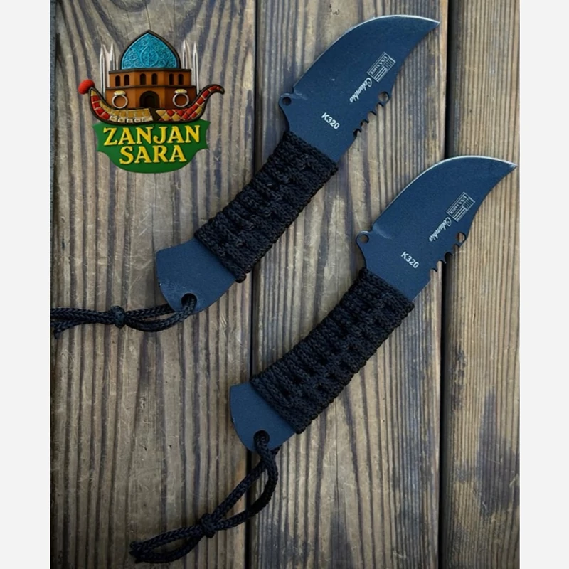 چاقو پوست کن فولاد رنگی بند دار k320 زنجان