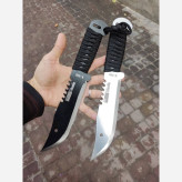 چاقو شکاری رمبو پشت اره ای فولاد k300 زنجان
