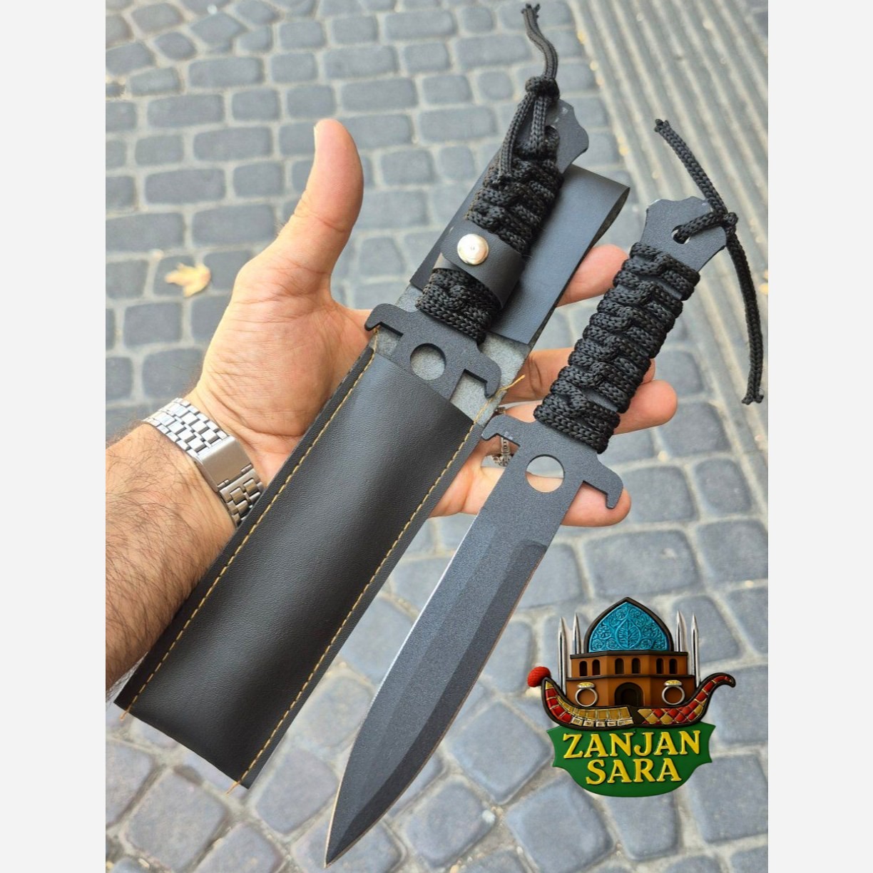 چاقو شکاری فولاد رنگی دولب زنجان
