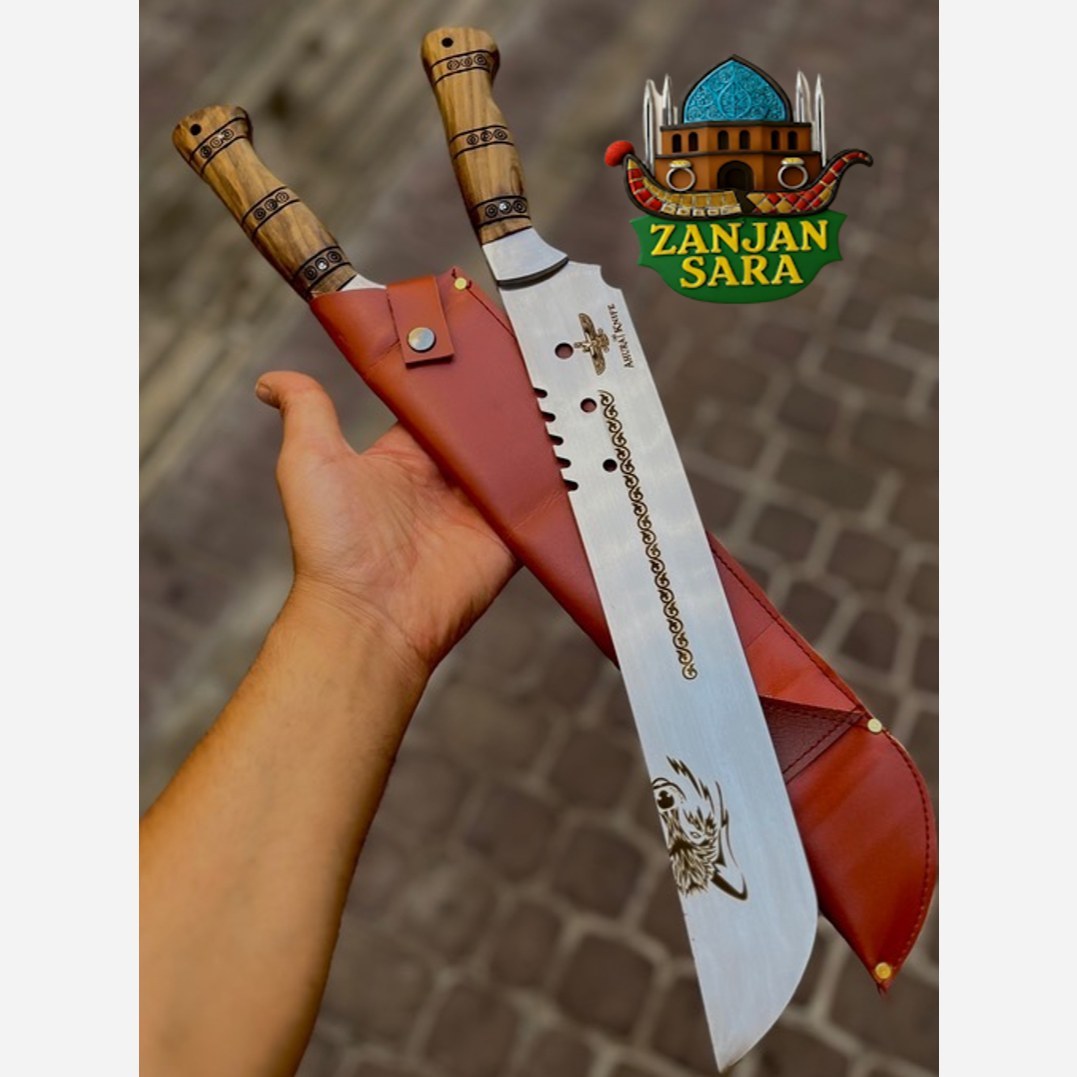 چاقو بامبو زن فنر گرگ نشان اهورا زنجان