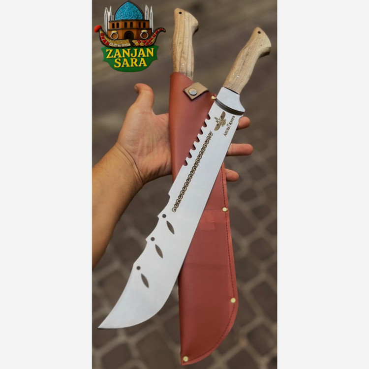 چاقو بامبو زن فنر شیاردار 55 سانتی اهورا زنجان
