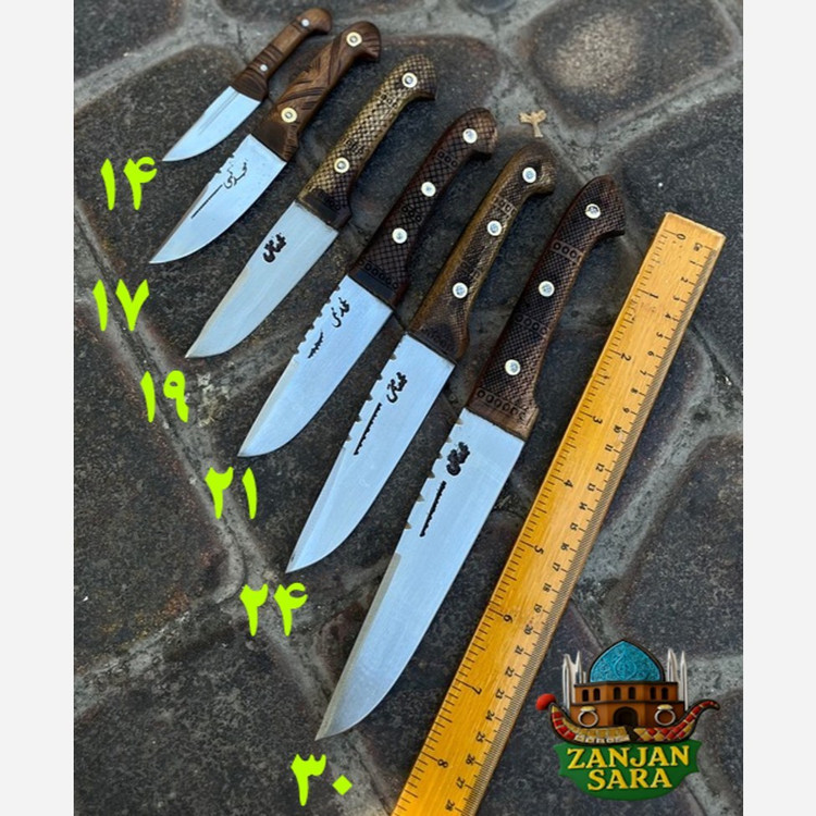 چاقو شکاری قصابی فنر 24 سانتی قمی زنجان
