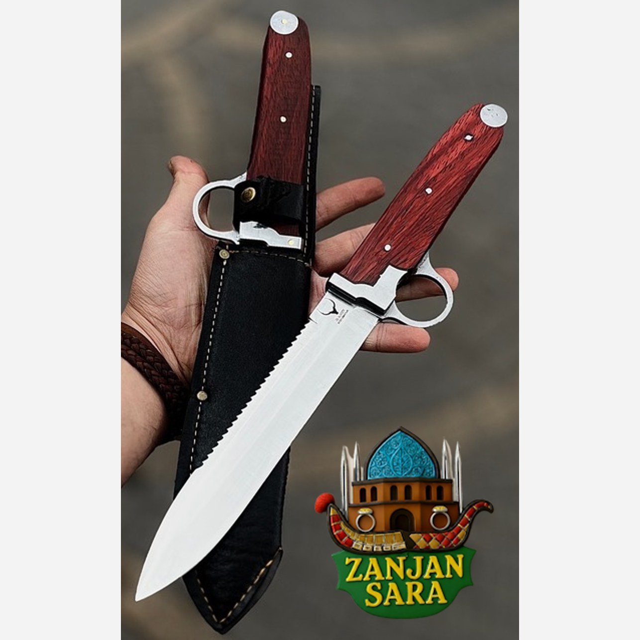 چاقو شکاری فولاد طرح سرنیزه سفارشی ایران نایف زنجان