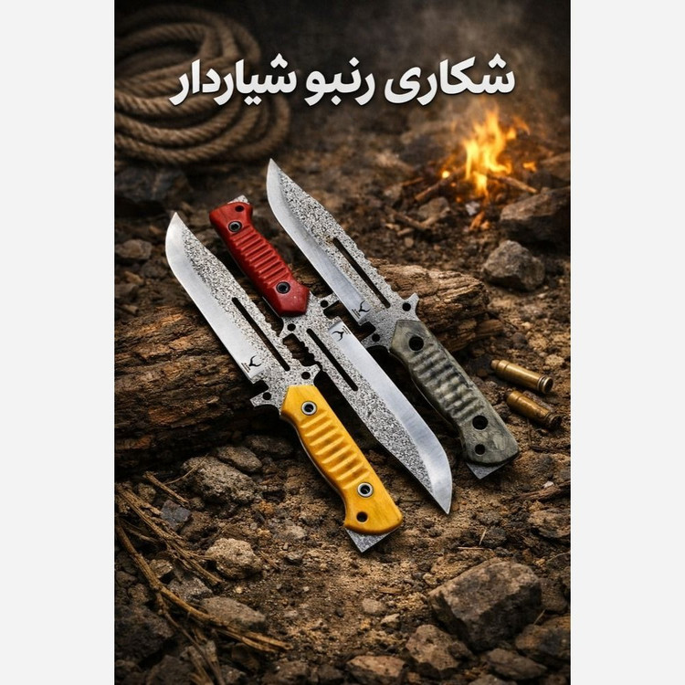 چاقو شکاری رمبو دسته پلاستیکی ایران نایف زنجان