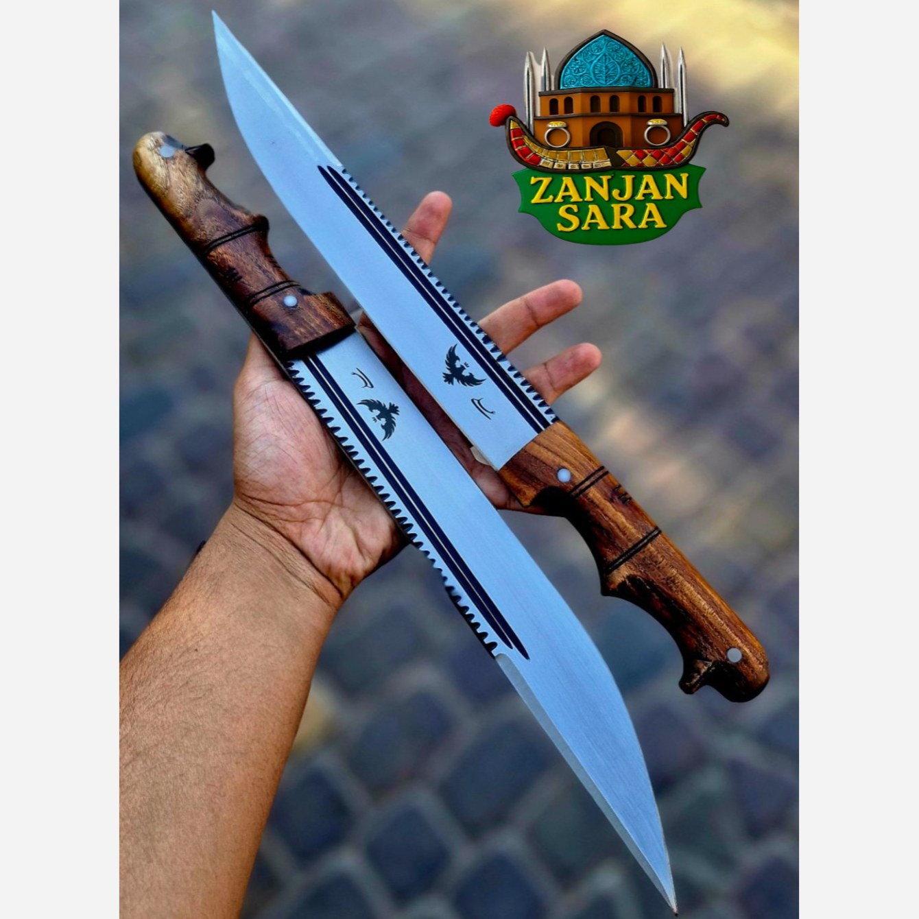 چاقو بامبو زن فولاد 40 سانتی علی زنجان
