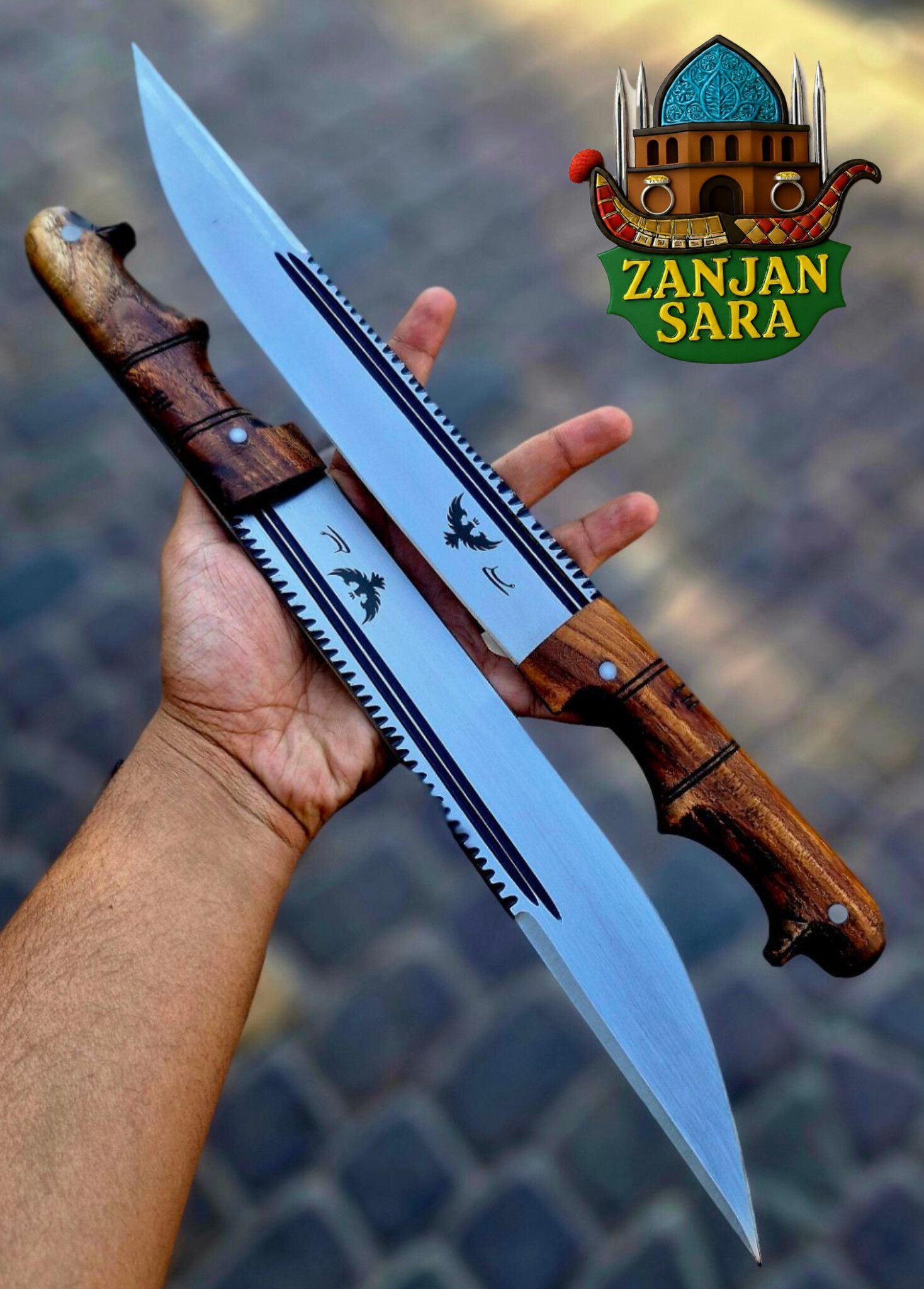 چاقو شکاری فولاد ۴۰ سانتی علی زنجان