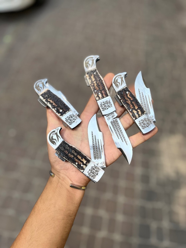 چاقو تاشوی ضامندار استیل اسدی طرح پرنده زنجان