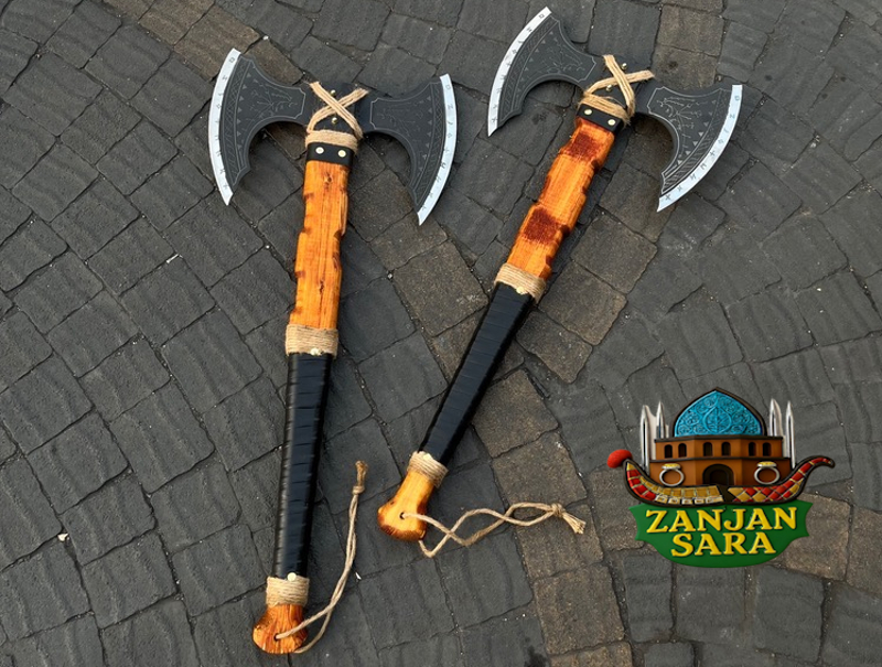 تبر فولاد رنگی وایکینگ دو لبه زنجان