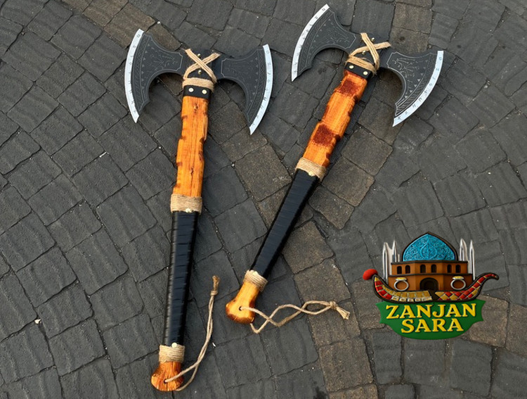 تبر فولاد رنگی وایکینگ دو لبه زنجان
