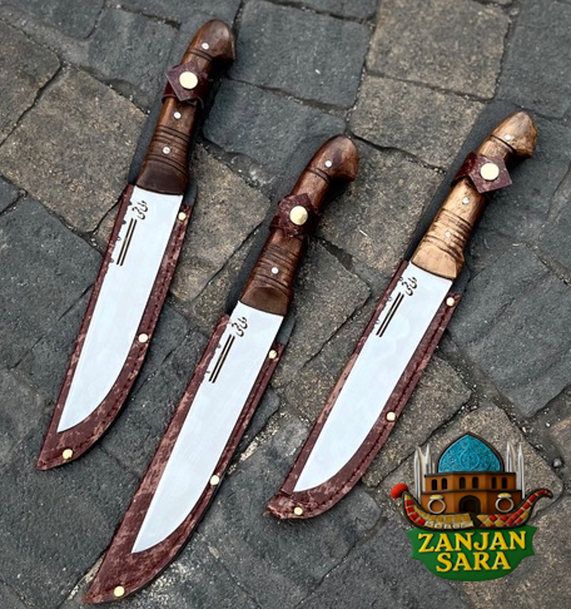 چاقو قصابی و شکاری فولاد 30 سانتی قمی زنجان(بسته دوازده تایی)